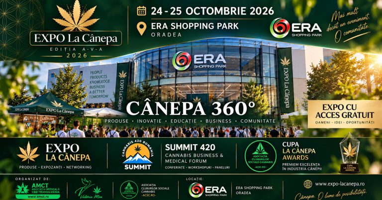 Afișul EXPO La Cânepa 2026 — Cânepa 360°: 24–25 octombrie 2026, ERA Shopping Park Oradea